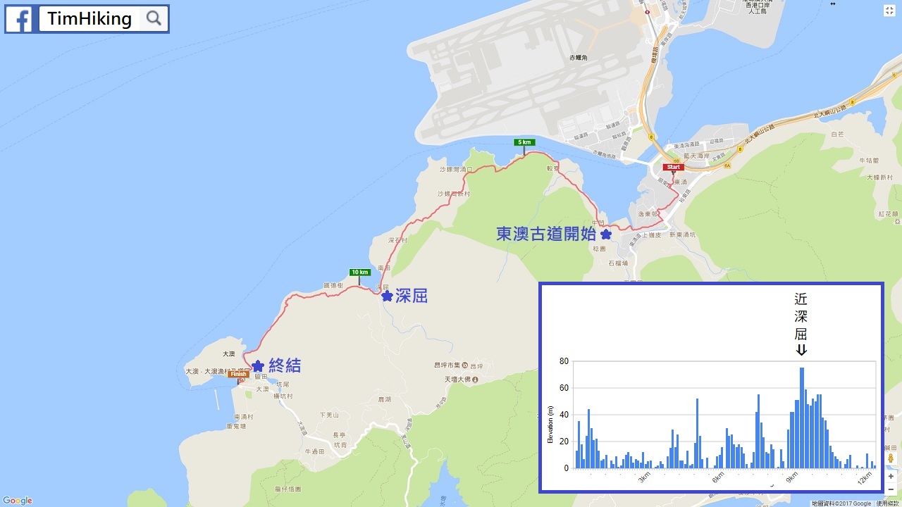 「東澳古道 (2017舊線)」路線地圖