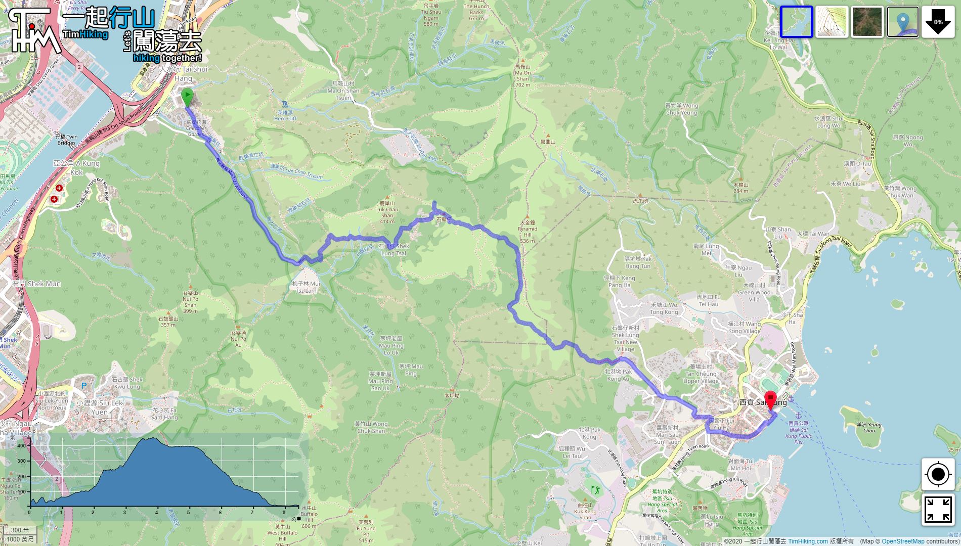 「鹿巢石林」路線地圖