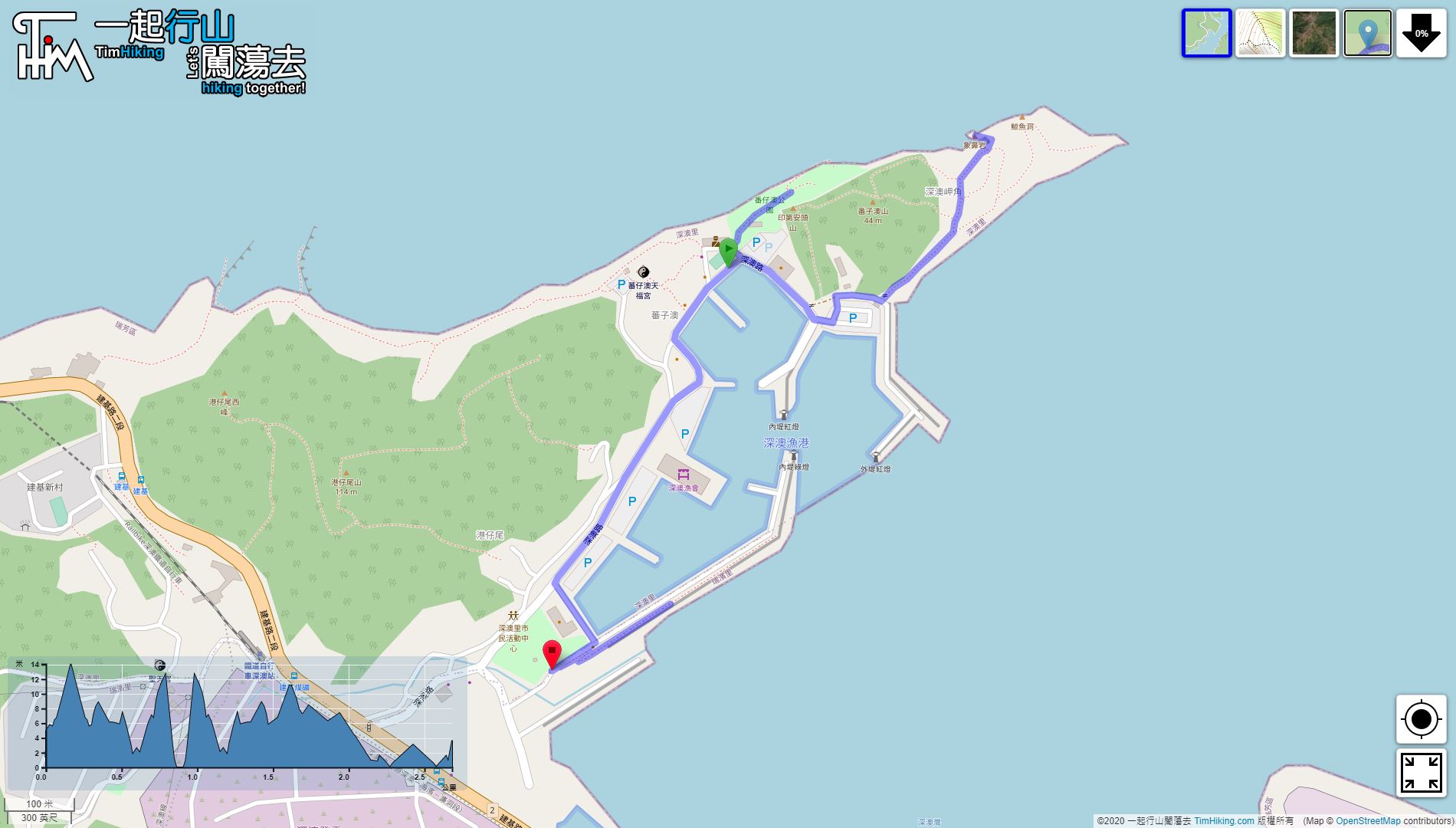 「台灣酋長岩 象鼻岩」路線地圖