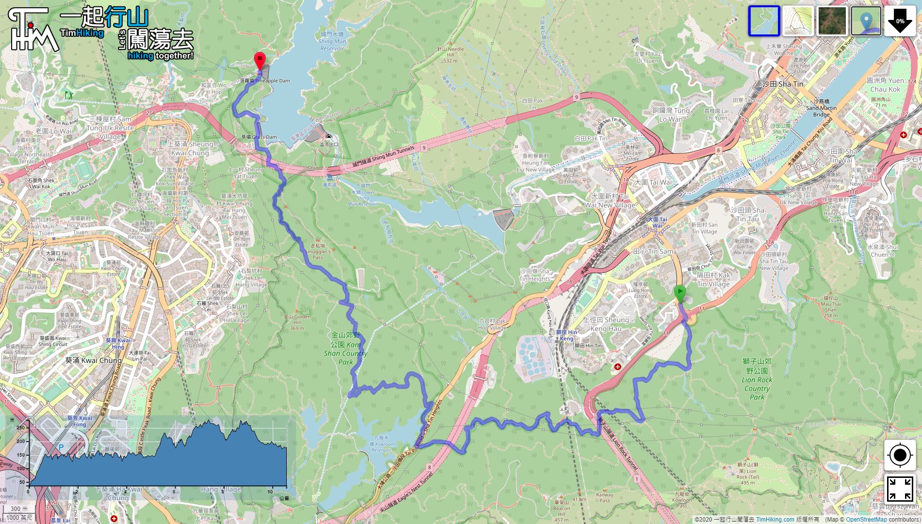 「紅梅谷 金山」路線地圖