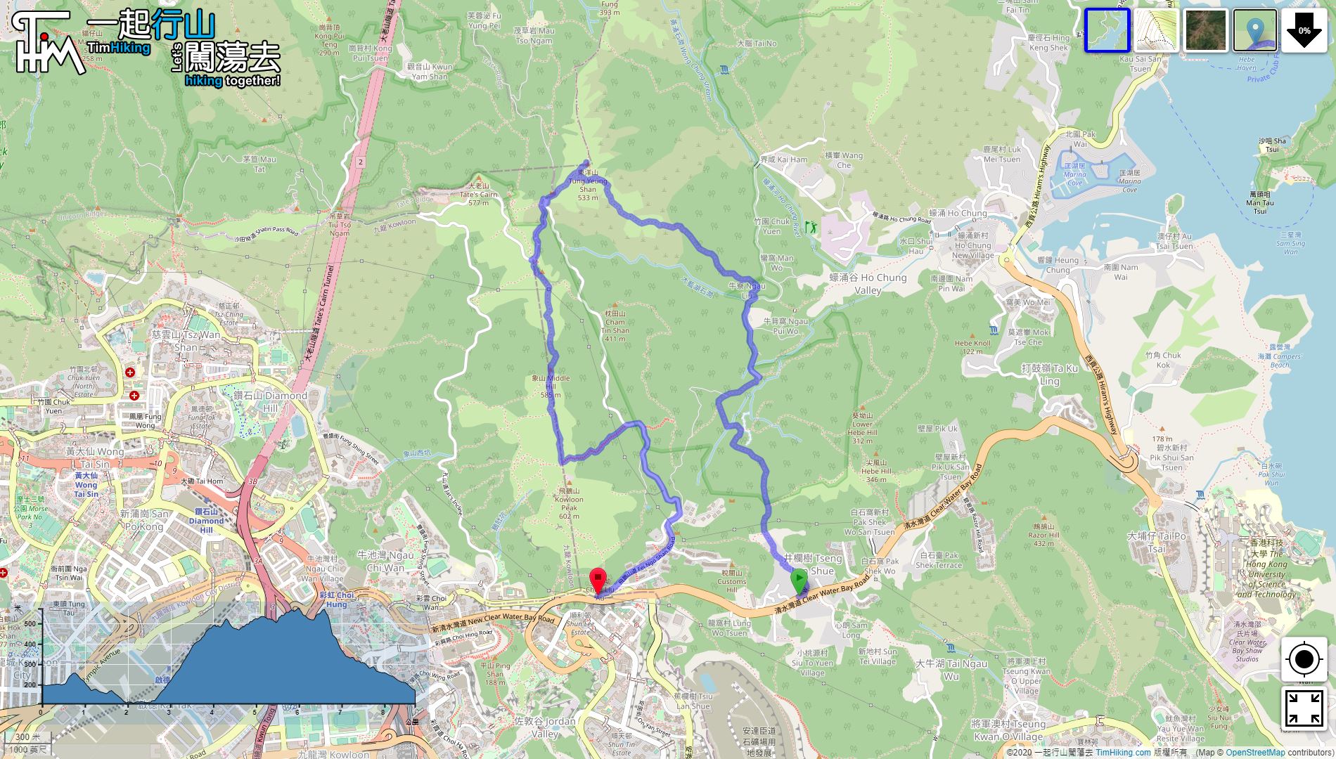 「東洋山 象山」路線地圖