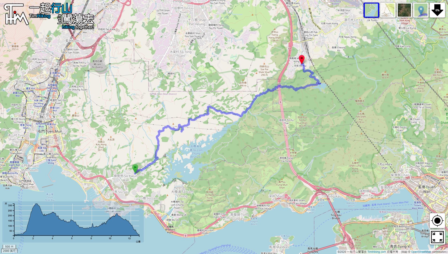 「千島湖 河背水塘」路線地圖