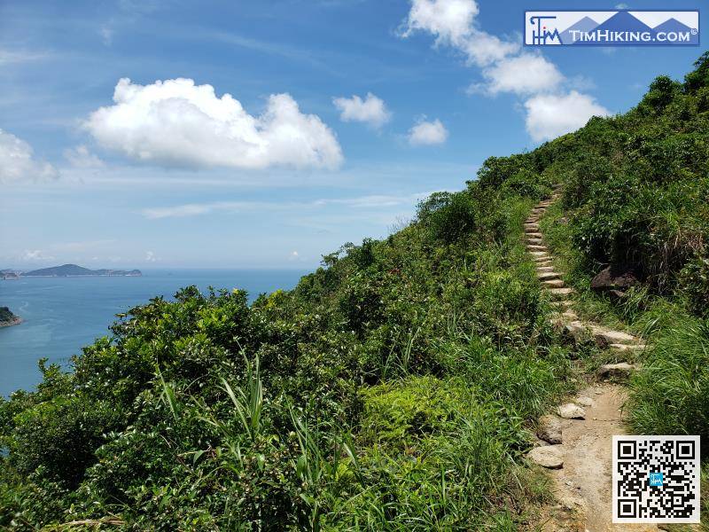 後段的山徑都有無限海景，完全沒有樹蔭。