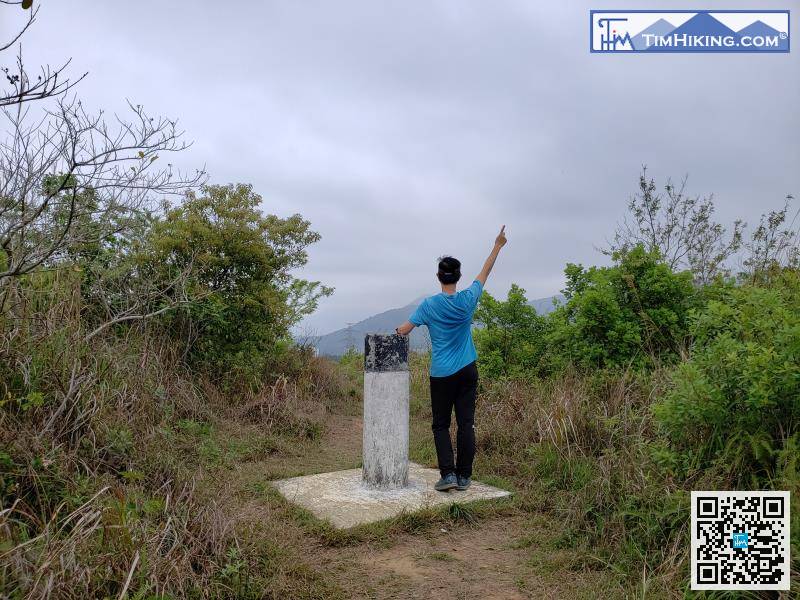 再行前多兩步，便來到社山山頂，山頂有標高柱，但風景就不是太開揚。