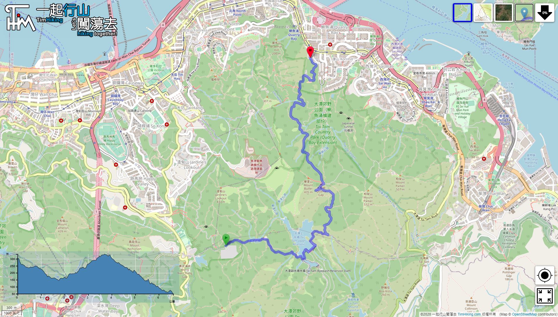「東區自然步道」路線地圖