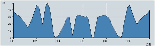 攀升︰49米　　下降︰49米　　最高︰49米　　最低︰0米<br><p class='smallfont'>海拔高度值只供參考 誤差約是30米內