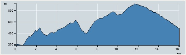 攀升︰1,112米　　下降︰830米　　最高︰919米　　最低︰180米<br><p class='smallfont'>海拔高度值只供參考 誤差約是30米內