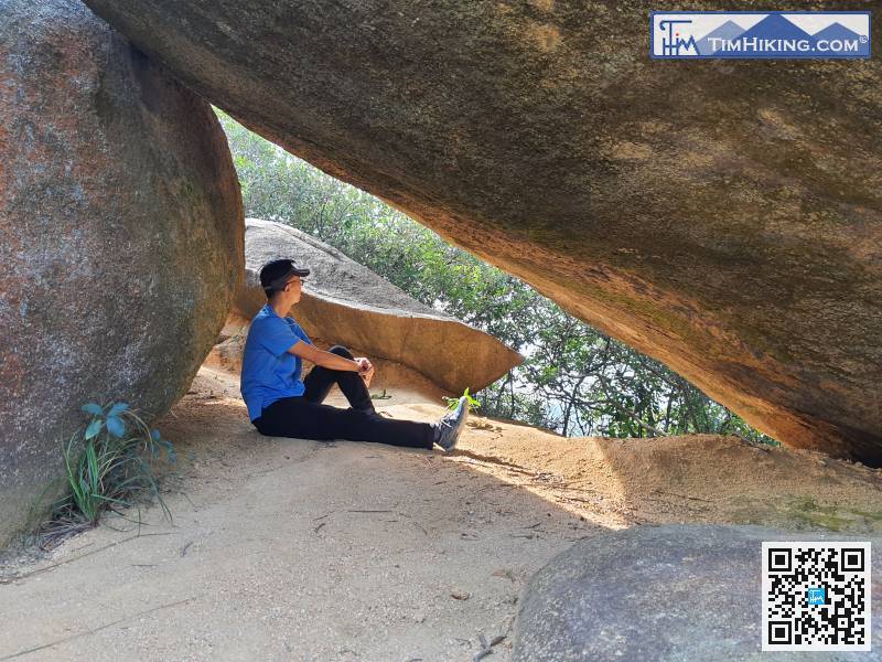Keep right and go through the small Triangular Rock Room,