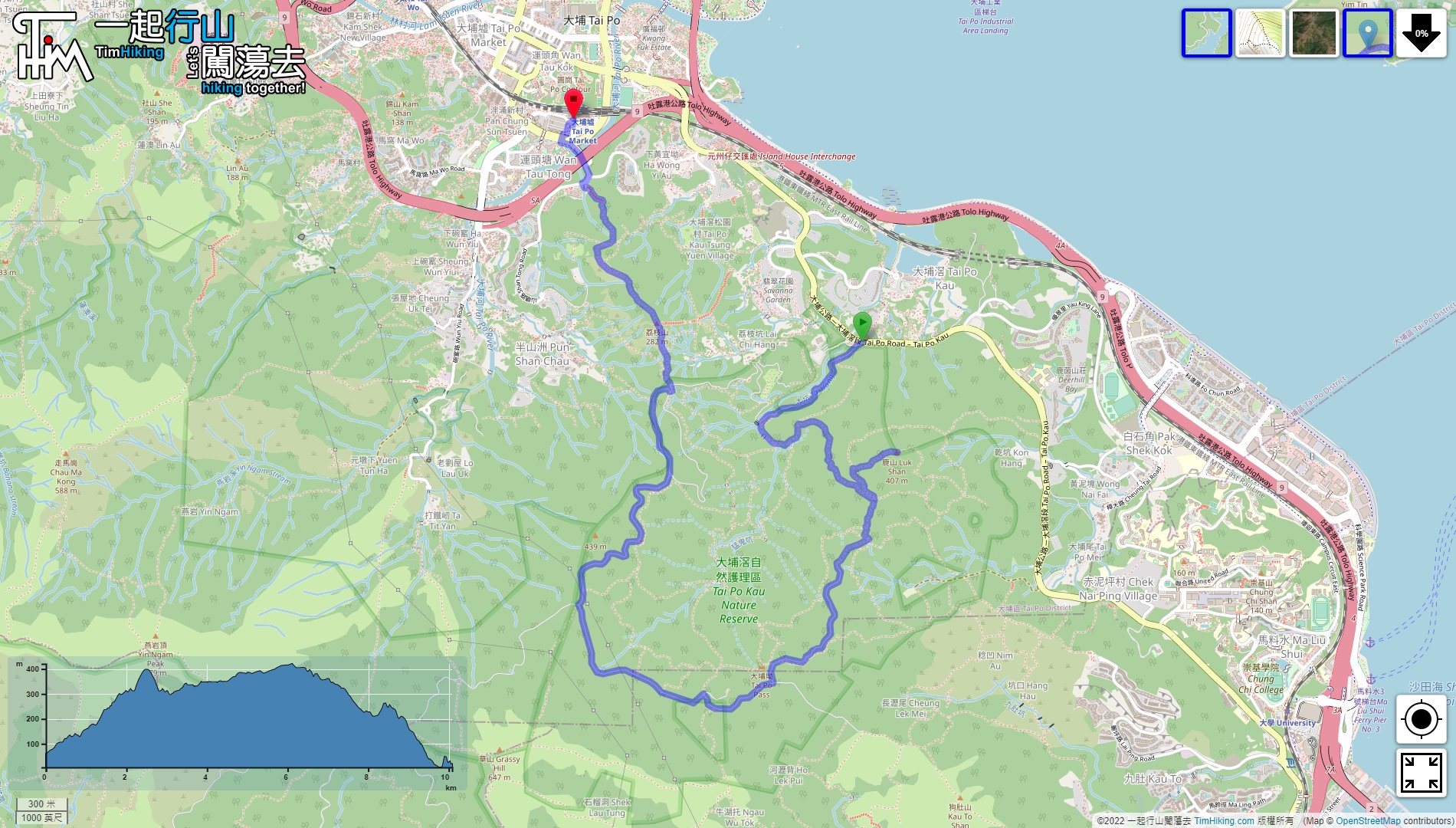 「鹿山 荔枝山」路線地圖