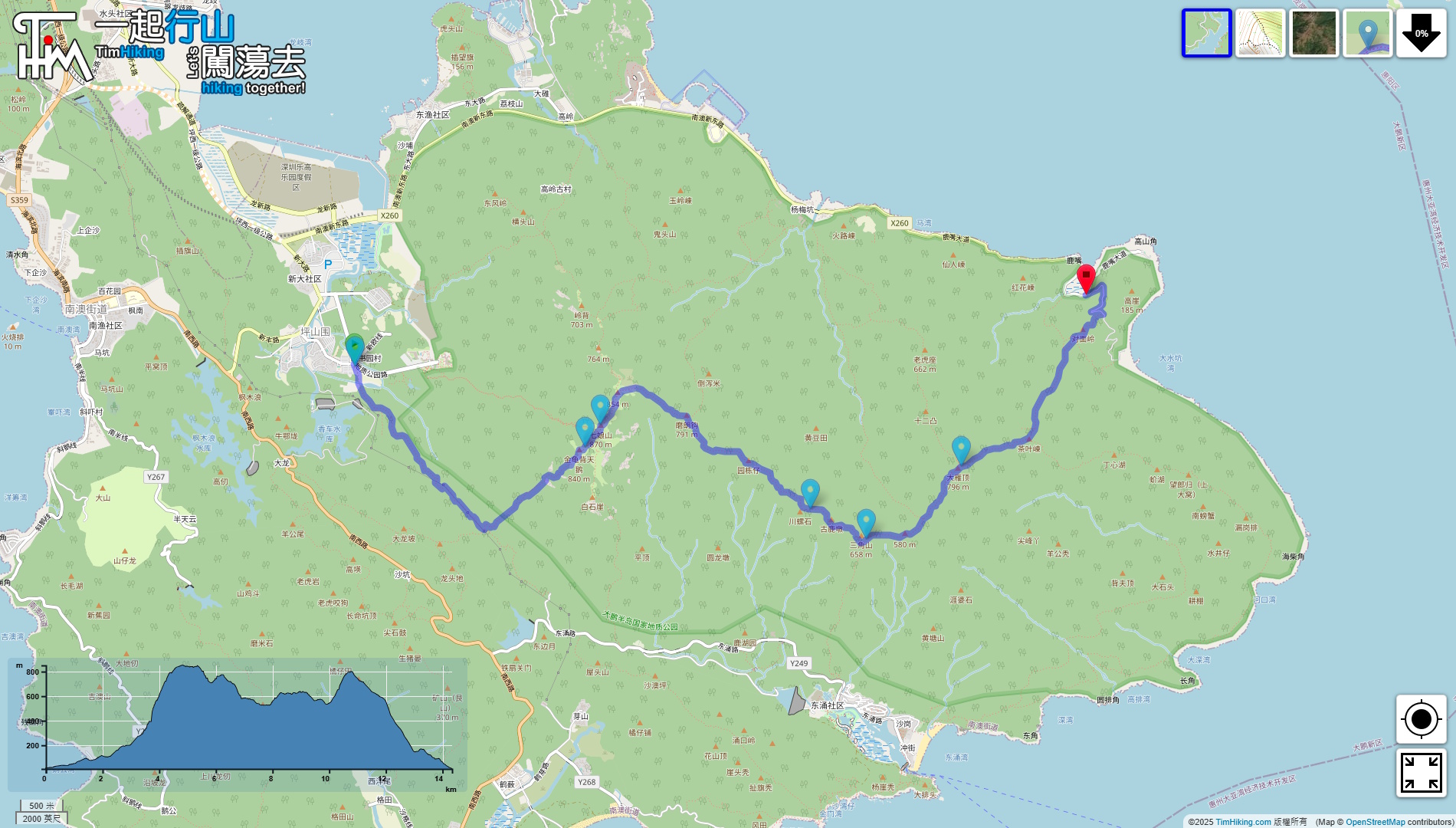 「Luyan Dayan Route」路線Map