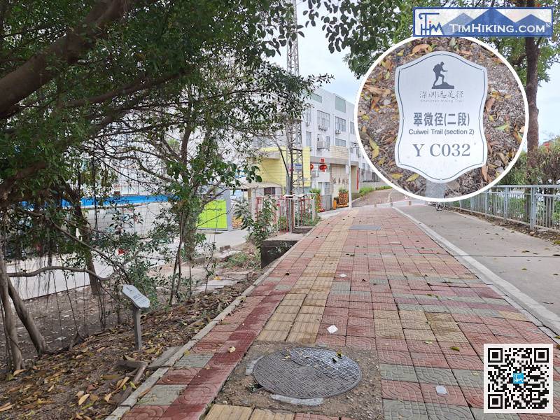 標距柱YC032在左邊可找到，