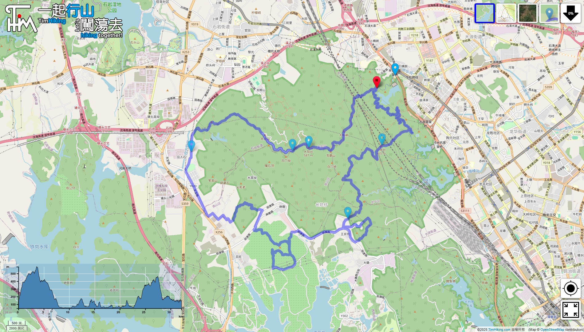 「陽台山 畫地圖」路線地圖