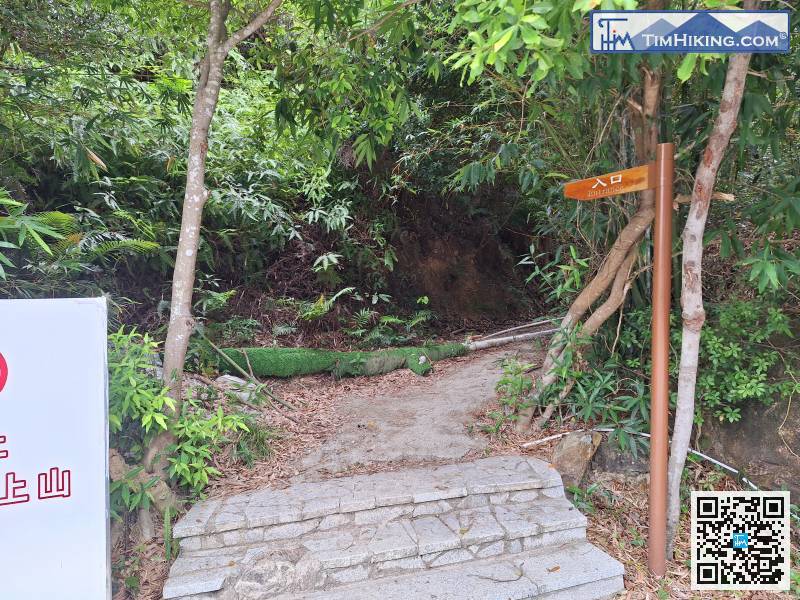 登山口就在左邊，