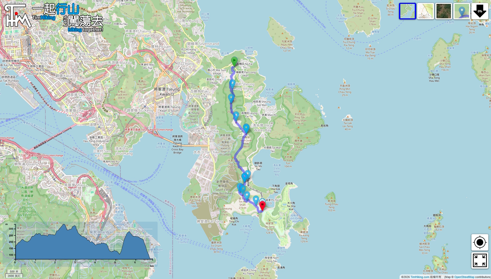 「廟仔墩 釣魚翁 田下山」路線地圖