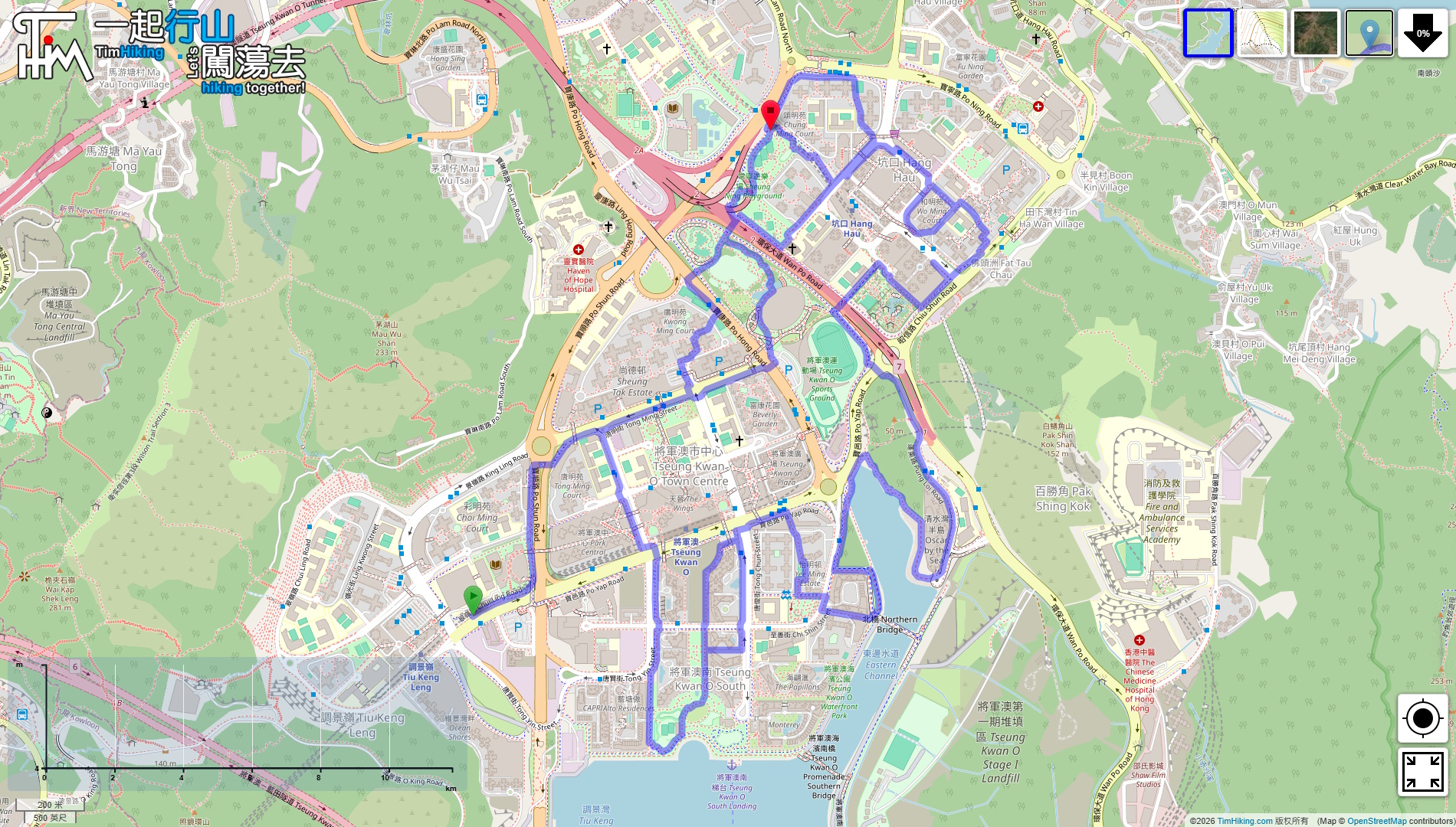 「將軍澳賀歲小馬」路線地圖